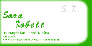 sara kobelt business card